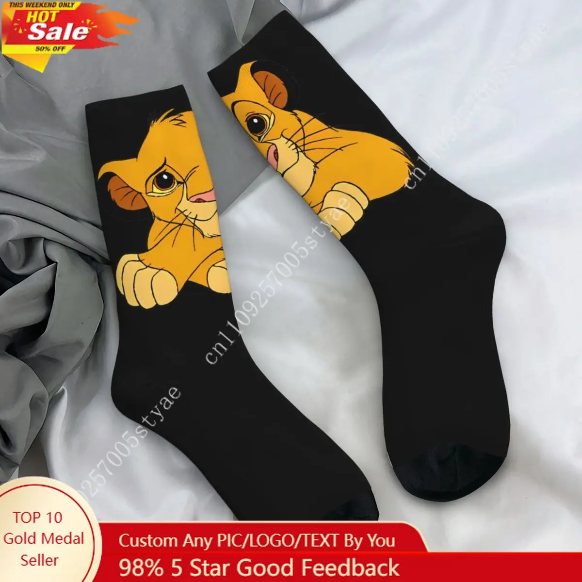 

Adults Men Socks Cute Simba Face Lion King Stockings Autumn Funny Warm Soft Socks Graphic Climbing Non Slip Socks