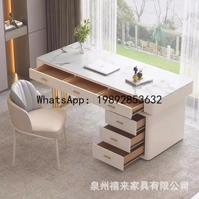 

PYJ light luxury rock slab desk simple modern study home creative boss desk