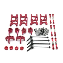 Jeu d'arbres d'entraînement en métal pour LC Racing, pièces de voiture RC, mise à niveau, WLtoys 1/14, 144010, 144001, 144002, 124017, 124016, 124018, 124019, 9 pièces