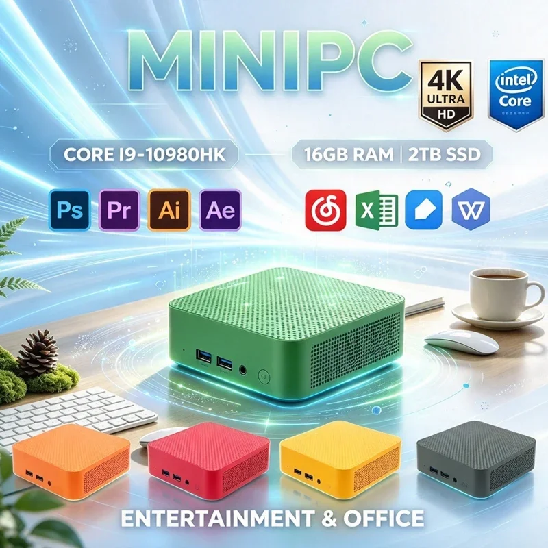 Colorful Mini PC, Intel I9‑10980HK, Win11,16GB RAM 2TB SSD, WiFi6 BT5.2,4K UHD Workstation for Gaming,Streaming & Video Editing
