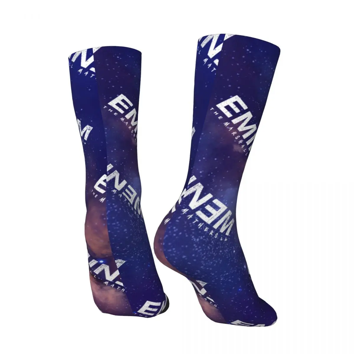 Crazy compression White Snake Sock for Men Vintage Eminem Seamless Pattern Crew Sock Novelty