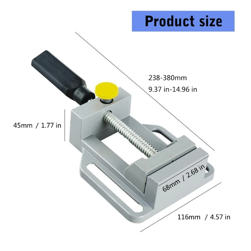 Aluminiowe wiertło imdelsowe szybkim projektem wersji Workbench Clamp do obróbki drewna i projektów DIY Clamping