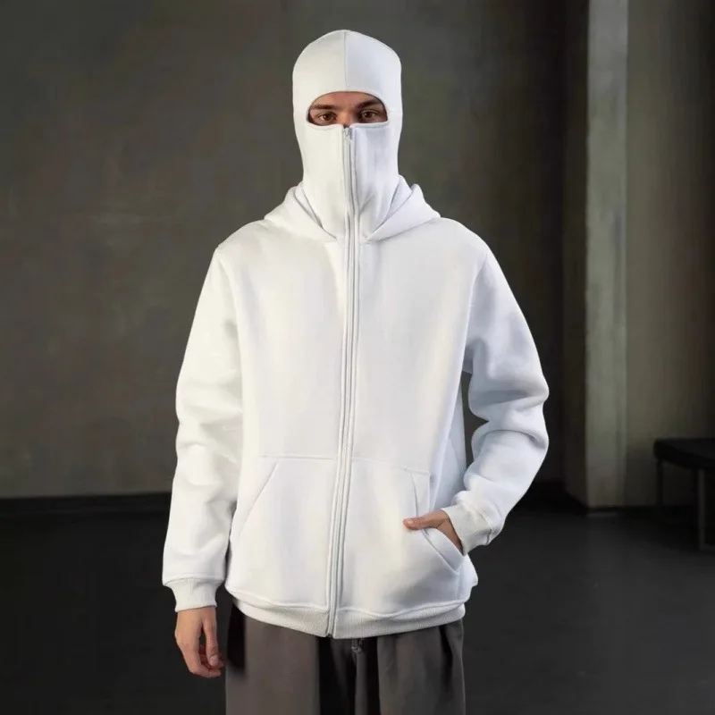 

Trendy brand same hoodie with velvet double hat design hooded hoodie for autumn and winter new loose Y2K hoodie