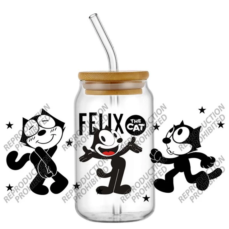 Black cat design Transfer Decal UV DTF for 16oz Libbey DIY Gift Performance Car Selfadhesive 3D Sticker Cup Wraps - view 6