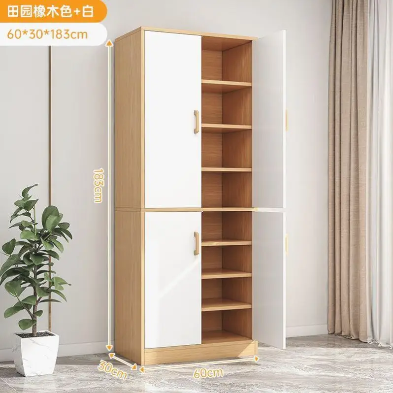 Bookshelf Bookcase Floor-to-wall shelf Modern simplicity Door dustproof multi-layer storage locker