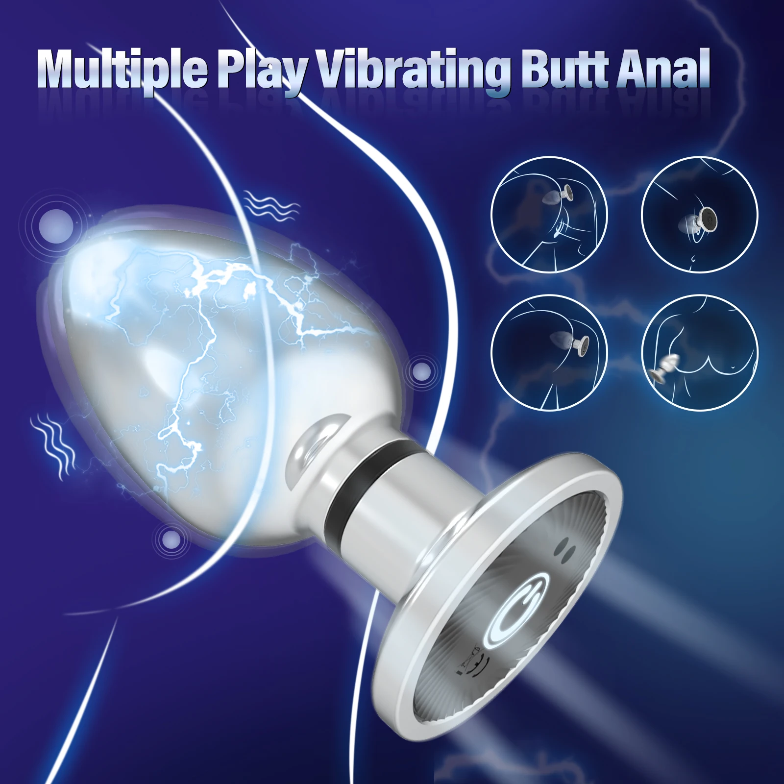 Electric Shock Anal Plug BDSM Metal Vaginal Massager Wireless Remote Control Vibrator Adult Supplies Sex Toys for Men Women image 3
