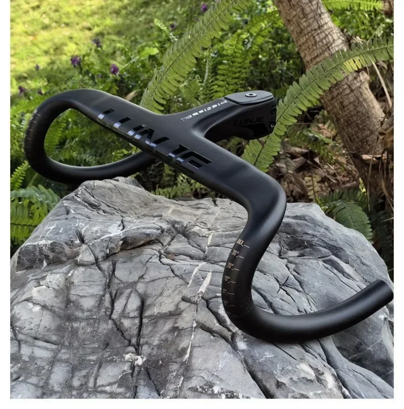 FULL Carbon Handlebar 360-420MM Carbon Fiber Bicycle Handlebar Road Bike Accessories Integrated Handlebar