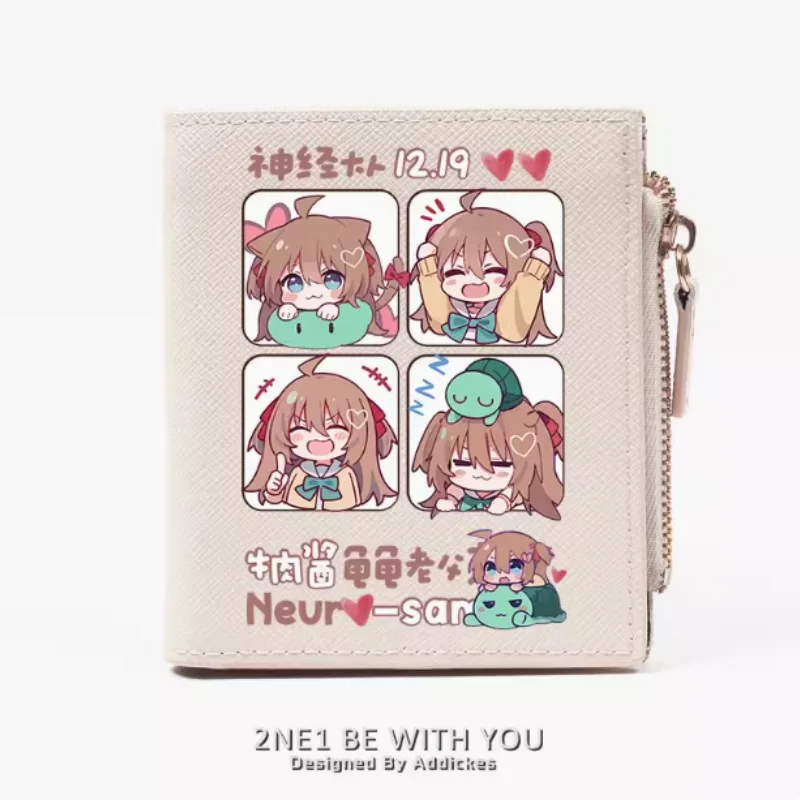 

Anime Neuro-sama Cute Girl Fashion Wallet PU Purse Card Coin Zipper Money Bag Cosplay Gift B1768