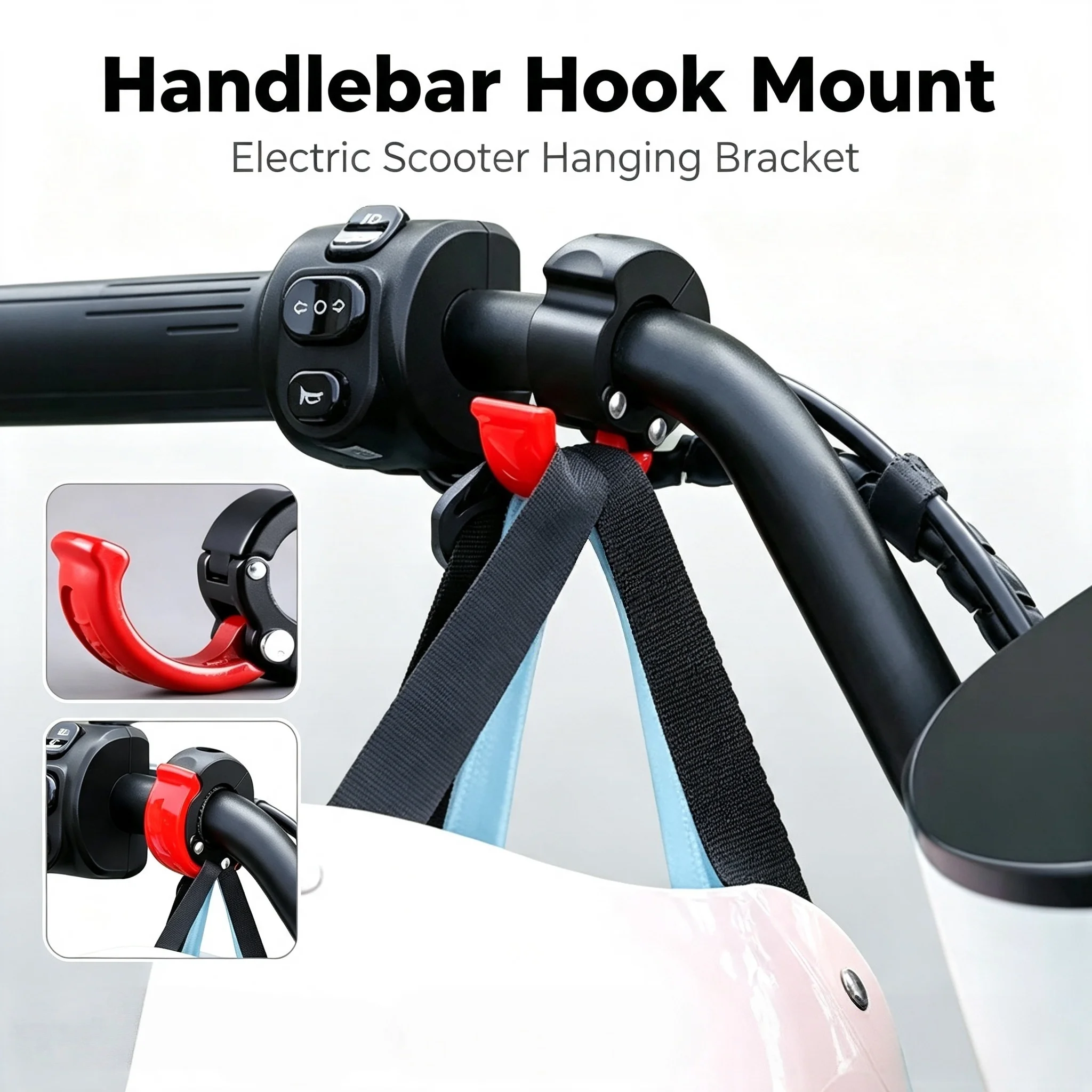Replaceable Bikes Hanging Bag Hook Multi-function ABS/Aluminum Motorcycle Hanger Hook Helmet Hooks for Motorcycle Bikes