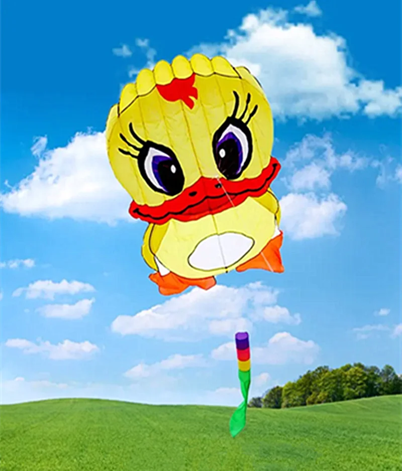 Gratis verzending 6 m eend zachte kite vliegen outdoor speelgoed voor volwassenen leuke cartoon kite parachute wind kite kinderen pipa voadora fun