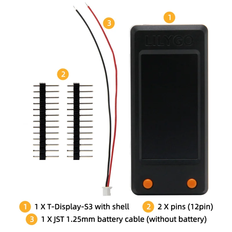 LILYGO T-Display-S3 ESP32-S3 scheda di sviluppo ST7789 modulo Display LCD da 1.9 pollici WIFI Bluetooth5 con guscio per Arduino