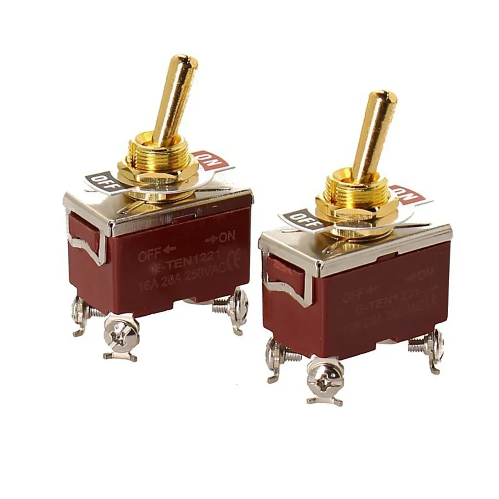 

Тумблер 20А, 3-позиционный тумблер для автомобильного применения, долговечность 100 000 циклов, 12 В постоянного тока, 14 лопаточных клемм, рейтинг 250 В переменного тока