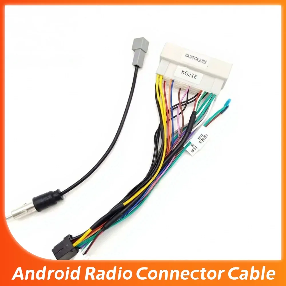 Cable Adaptador de Audio de 20 Pines para Autos Hyundai y Kia, Conector de Radio Android, Conector de 16 Pines para Radio de Auto