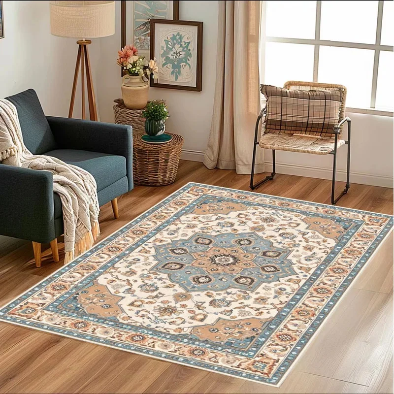 

MNV23VIKAMA Bohemian Feng Shui Wash Back Imitation Cashmere Carpet Living Room Room Bed Mat Is Easy To Take Care Of9Gb #