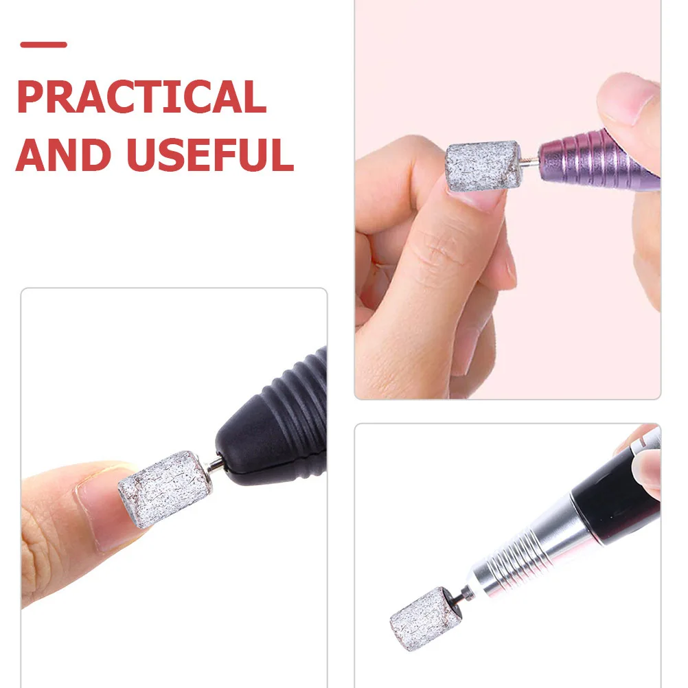 Conjunto de faixas de lixa para arte em unhas, 200 peças, brocas de mandril para polimento e modelagem de unhas, removedor de esmalte em gel