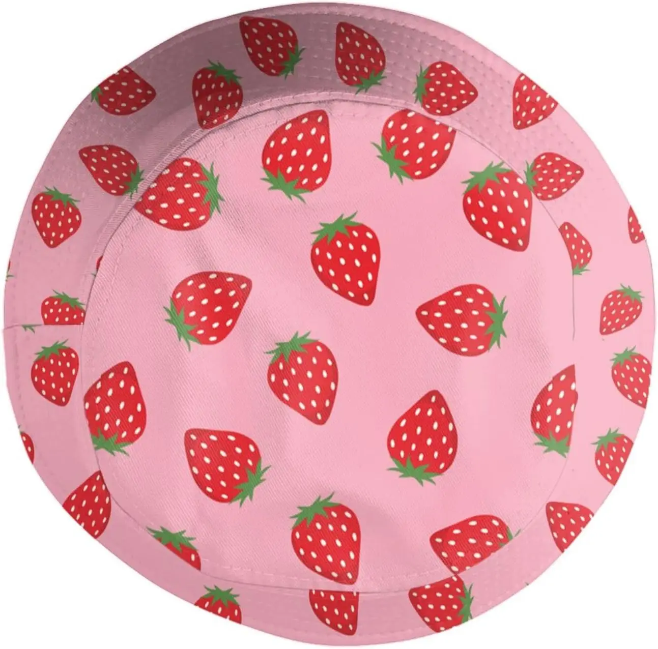 Strawberry Bucket Hat Brim Cap Sun Hat Cute Fisherman Hats Packable Cap Girls Hat for Adults