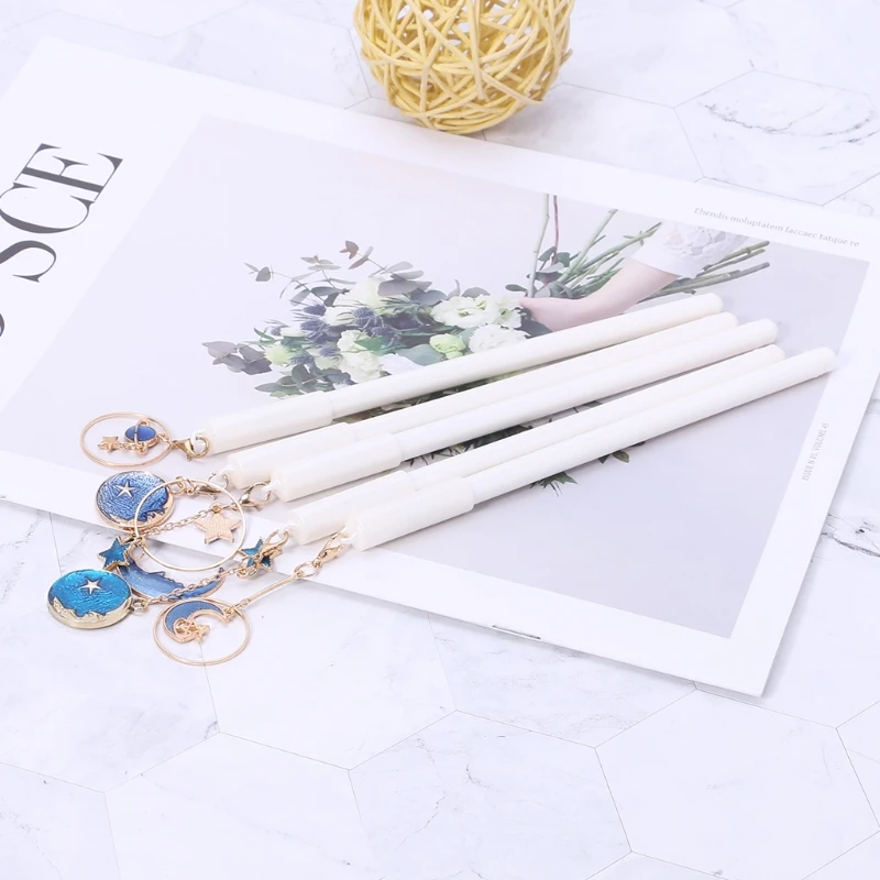 Blue Starry for Sky Star Moon Pendant Gel Pen School Office Stationery Su