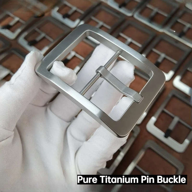 4 سنتيمتر التيتانيوم النقي زهرة الجليد حزام دبوس مشبك الرأس-التيتانيوم معدن مقاومة للصدأ مقاومة للعرق الرجال النساء حزام الموضة مشبك 35 مللي متر #2