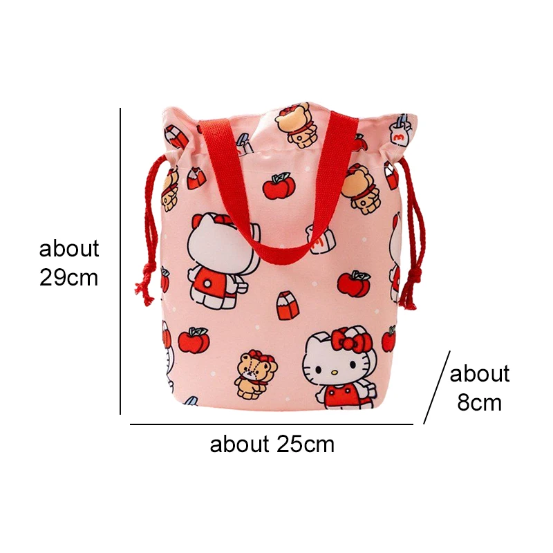 Anime Sanrio Cinnamoroll Kuromi My Melody Cute Drawstring drawstring bag Crossbody Backpack Cartoon Storage Bag Handbag Gift