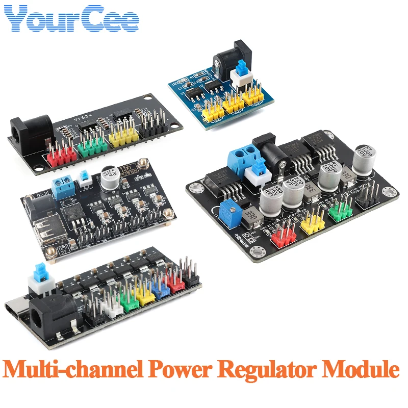 AMS1117 LM7805 Multi Channel Way Voltage Regulator Convertor Board Power Module Type-C AMS1117-1.2V/1.5V/1.8V/2.5V/3.3V/5.0V
