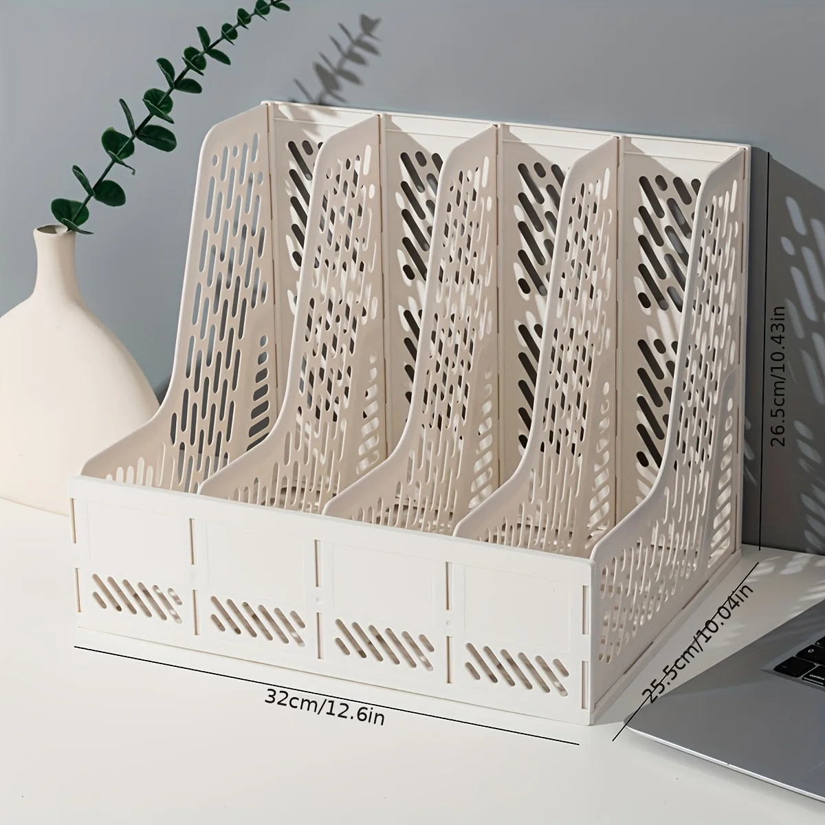 File Frame Storage Box File Rack Vertical Bookshelf Book Stand Desktop Office Supplies Complete Plate Basket A4 Multi-Layer File Box Desktop Information Rack