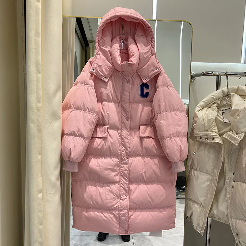 Chaquetas de plumón para mujer, Parka con capucha, ropa de invierno, abrigo de nieve, Chaqueta corta gruesa informal, ropa de calle