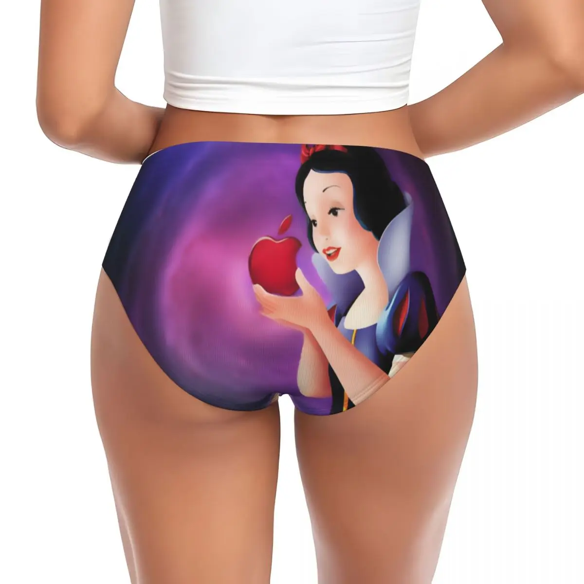 مخصص سنو وايت والأقزام السبعة عمل فيلم أبل سراويل قصيرة النساء الراحة تمتد الملابس الداخلية الكلاسيكية