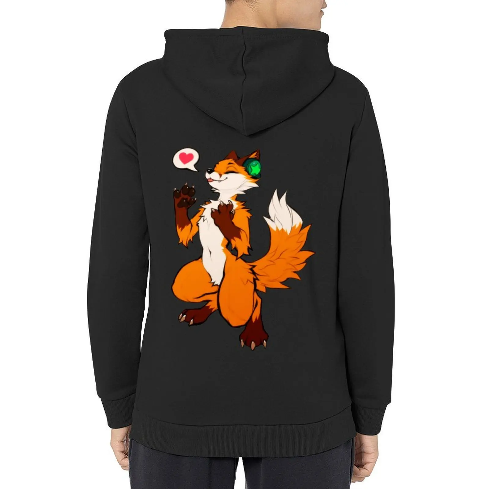 

Fox Music Hoodie mens clothing anime clothing male clothes autumn japanese hoodie