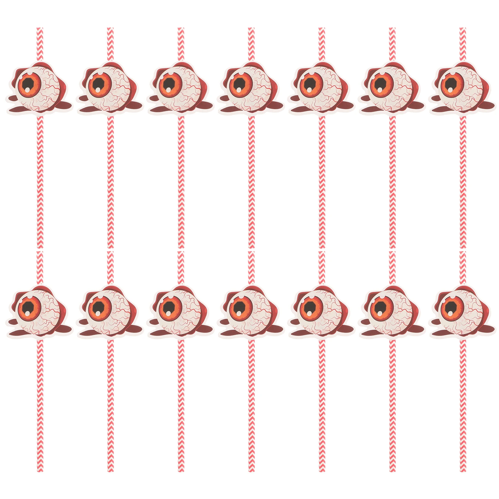 

24 Pcs Disposable Spider Straw Plugin Halloween Themed Paper Straws Party for Drinking