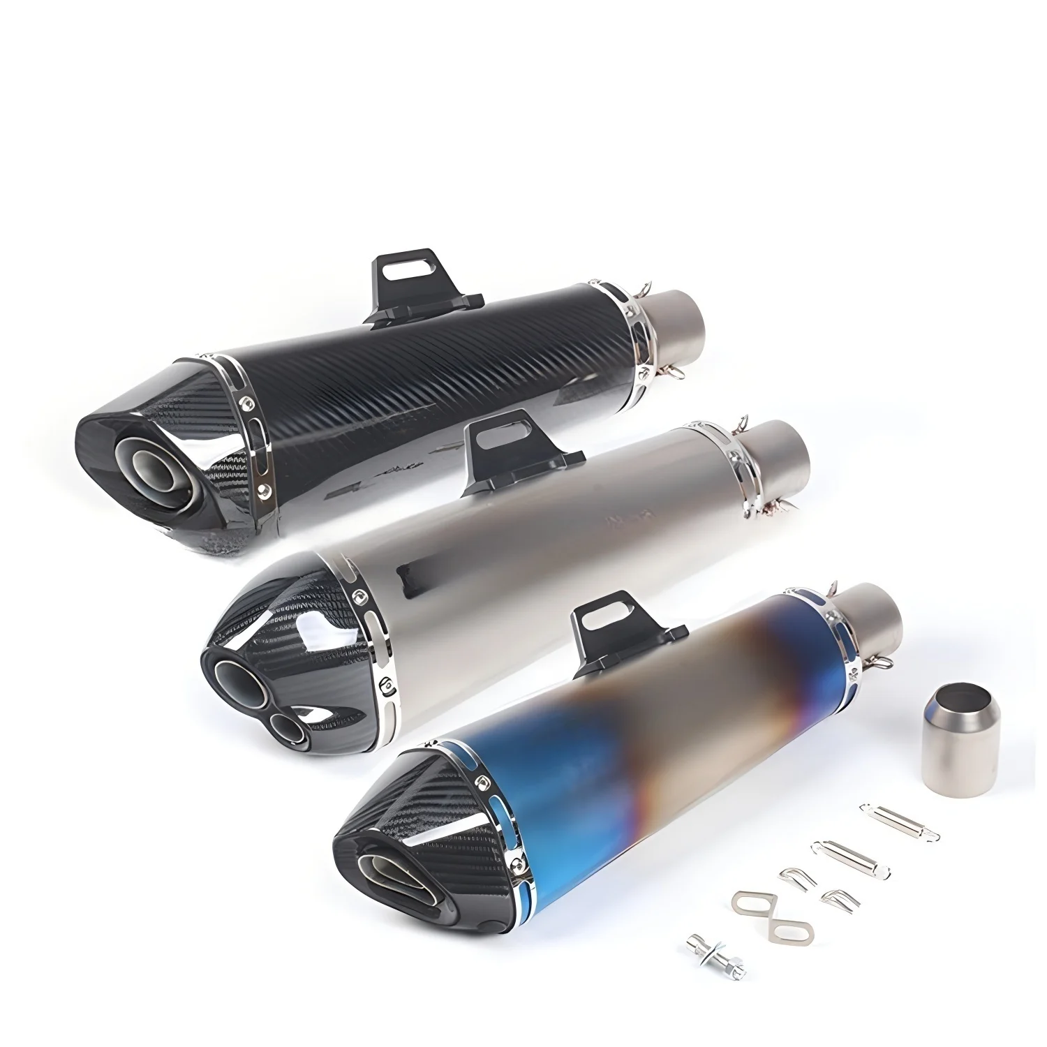 Universal 51mm Motorcycle Yoshimura Alpha Scooter Streetbike Exhaust Muffler Pipe For  Suzuki yoshimura 3kj