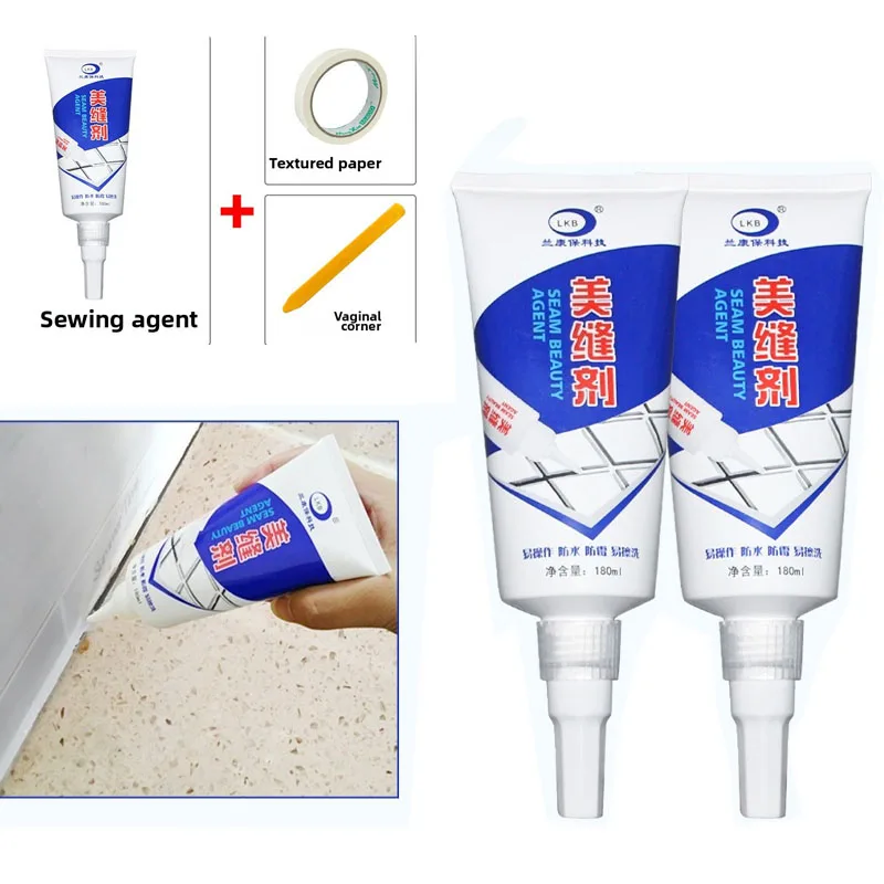 Waterproof Tile Caulk - 1-Component Grout Sealer for Bathroom, Anti Mold Quick Dry Sealant-Quick-Drying DIY Water-Based Sealant