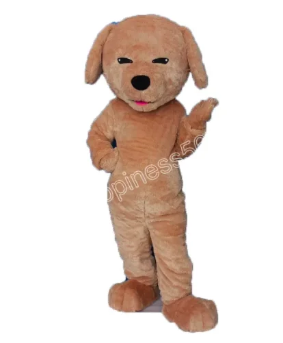 

New Adult Hot Sale Foam High Quality Brown Puppy Dog Cartoon Mascot Costume Plush Christmas Fancy Dress Halloween Mascot Costume