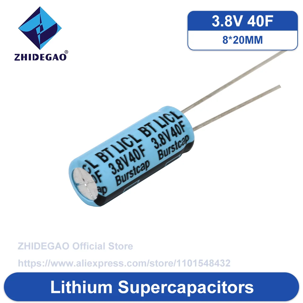 Supercondensadores de iones de litio de 3,8 V 40F 8x8x20MM originales a estrenar