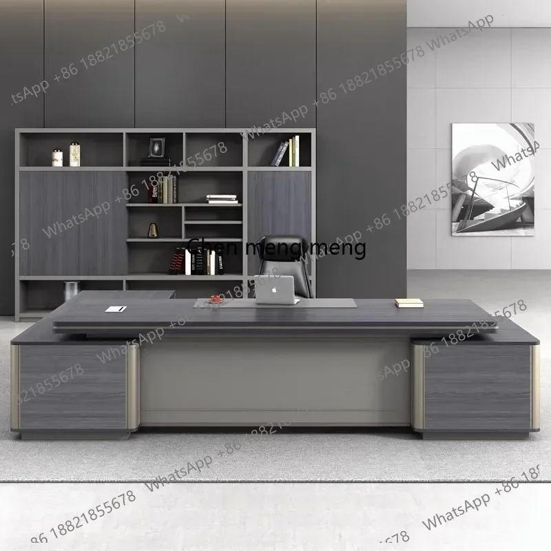 

E182 Vintage Cabinets Boss Office Desk Chair Storage New Chinese Simple Modern Desk Unusual Work Reception Art Schreibtisch Furn