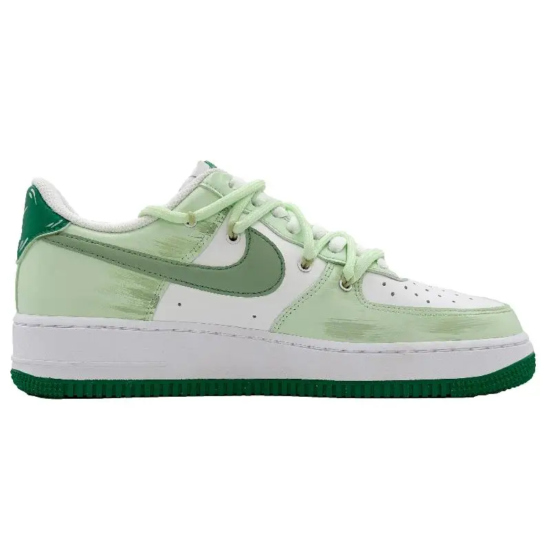 【Customize】Nike Air Force 1 Skateboarding Shoes Men Low-top Light Green Sneakers shoes FJ4146-102