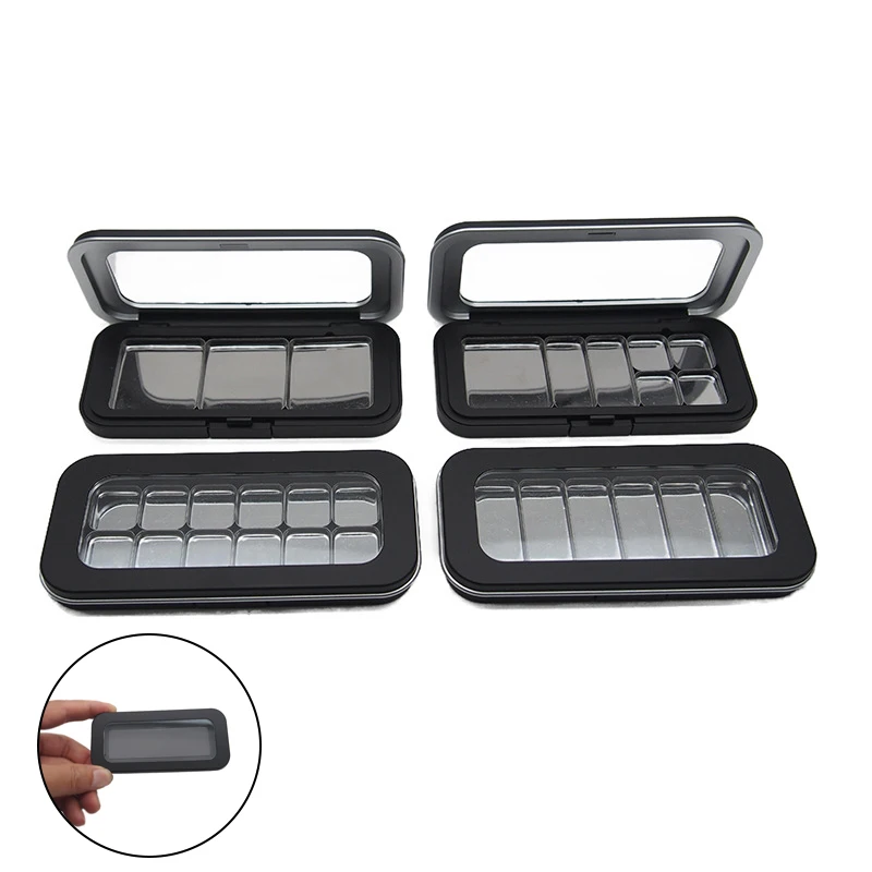 

1PC Empty Eyeshadow Palette Eye Makeup Storage Dish With Mirror For Women Girls Makeup Beginners DIY Eye Shadow Storage Box Tool