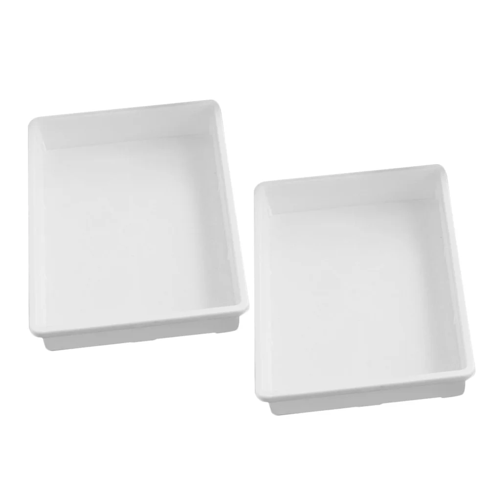 2 قطعة صينية الصحن النباتية البلاستيك دائم أصيص زهور مستطيلة قاعدة للنباتات الداخلية صائد المياه صينية الصرف البستنة #2