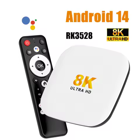 Smart TV Box H96 MAX M2 PLUS Android 14.0 RK3528 Wifi6 BT5.4 8K Voice Remote Google Assistant Media Player Set Top Box