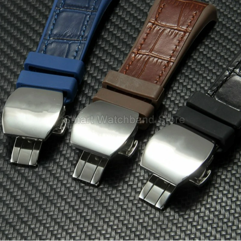 Correa de reloj de cuero genuino de primera calidad, cómoda de llevar, para Franck Muller V328880 V45V41, accesorios de reloj duraderos y resistentes a los arañazos