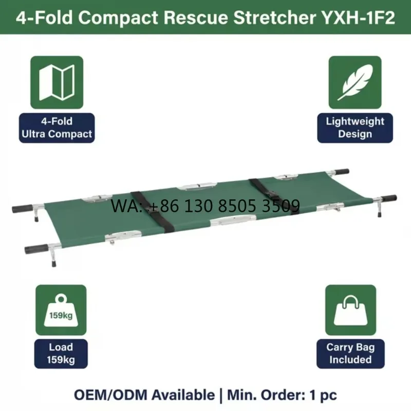 

4-Fold Emergency Stretcher with Hard Case Compact Rescue Equipment