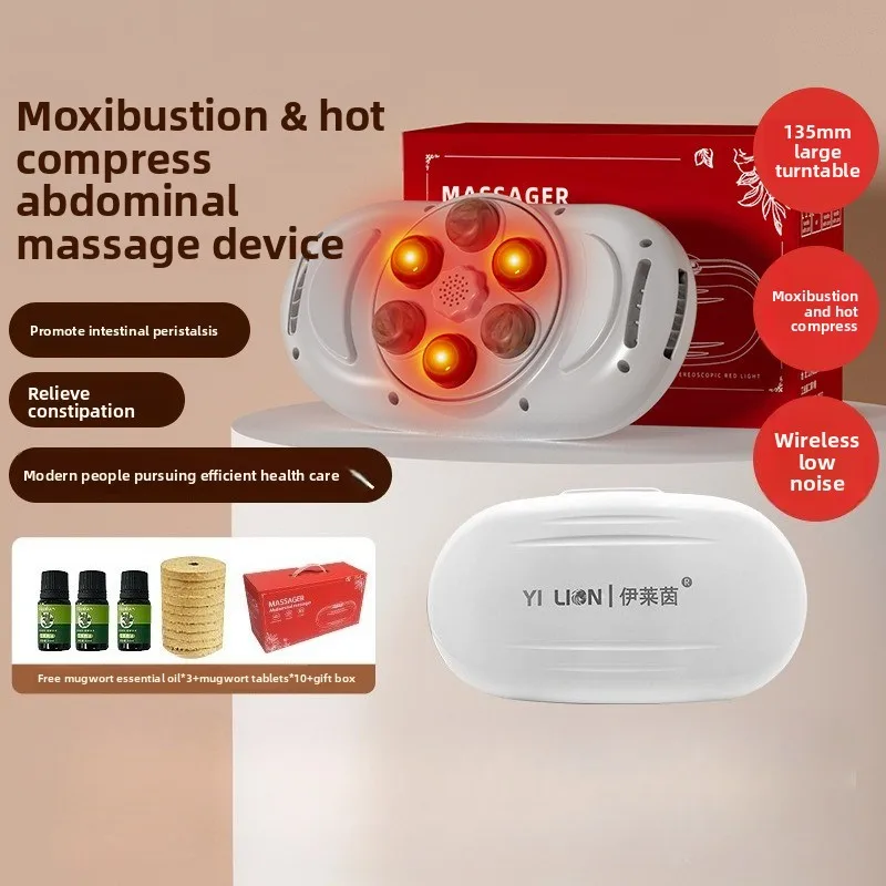 

New Automatic Heating Moxibustion Abdominal Massager Hot Compress Massage Universal Rechargeable Abdominal Massager