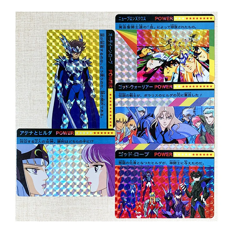 

5pcs/set Saint Seiya Refraction Process Toys Hobbies Hobby Collectibles Game Collection Anime Cards