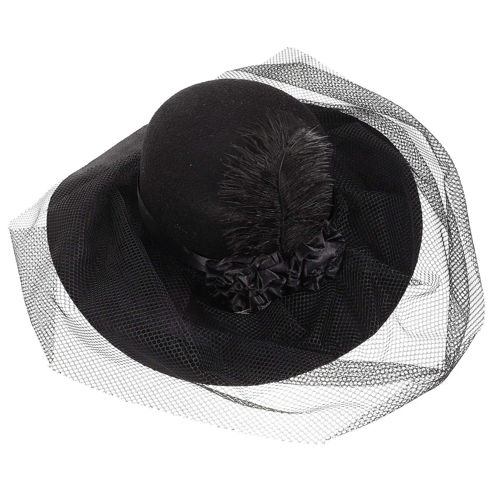 Gauze Fascinator Hat Elegant Decorative Tea Party Hat Bride Banquet Women's Wedding Headwear Fashionable Banquet Headwear
