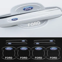 for Ford Focus Mk2 Mk3 Kuga Mustang Fiesta Mk7 Mondeo Mk4 Ranger Transparent Car Door Bowl Handle Protective Resistant Stickers