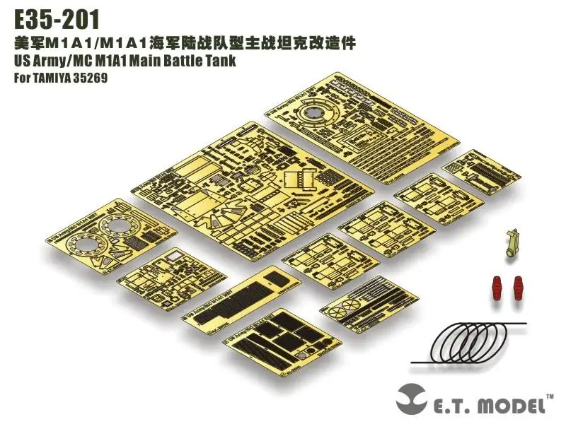 

ET Model 1/35 E35-201 US Army/MC M1A1 Main Battle Tank For TAMIYA kit