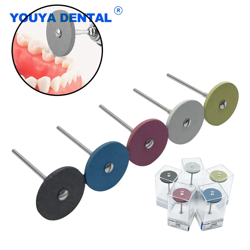 

Dental Lab Rubber Diamond Polishing Polish Wheels Disc Dentistry Material Drill HP 2.35mm Medium Grit Porcelain Crown Dentistry