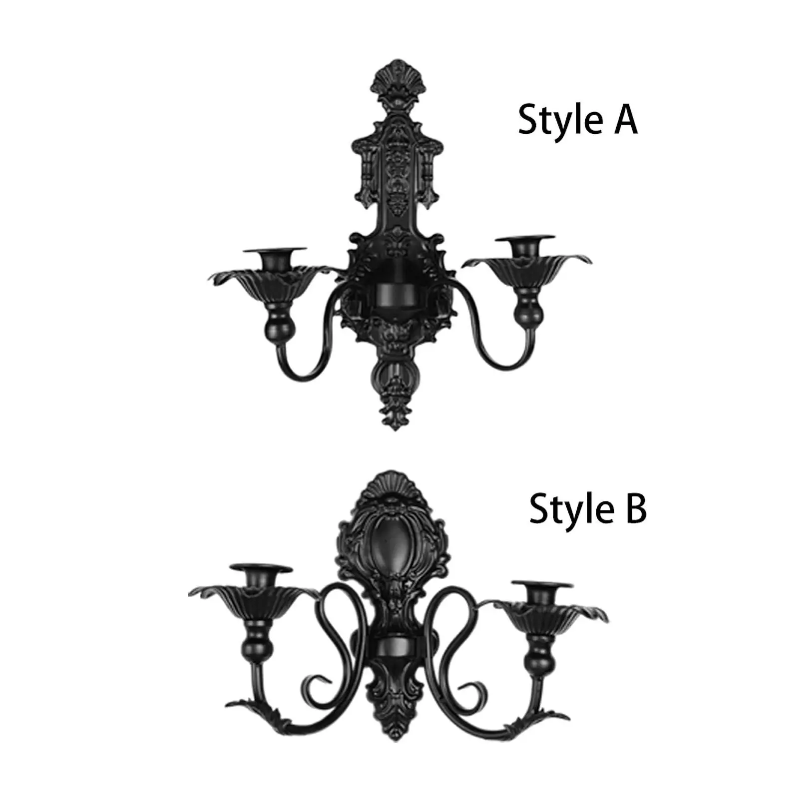 Metal Candle Sconces Gothic Candle Holders Wall Mount Art Decorative Candelabra for Stick Candles for Dining Room Anniversary