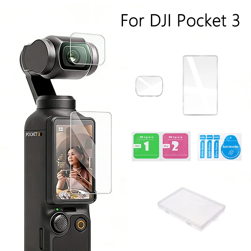 Displayschutzfolie aus gehärtetem Glas für DJI Osmo Pocket 3. Kratzfeste HD-Displayschutzfolie für DJI Osmo Pocket 3 Zubehör