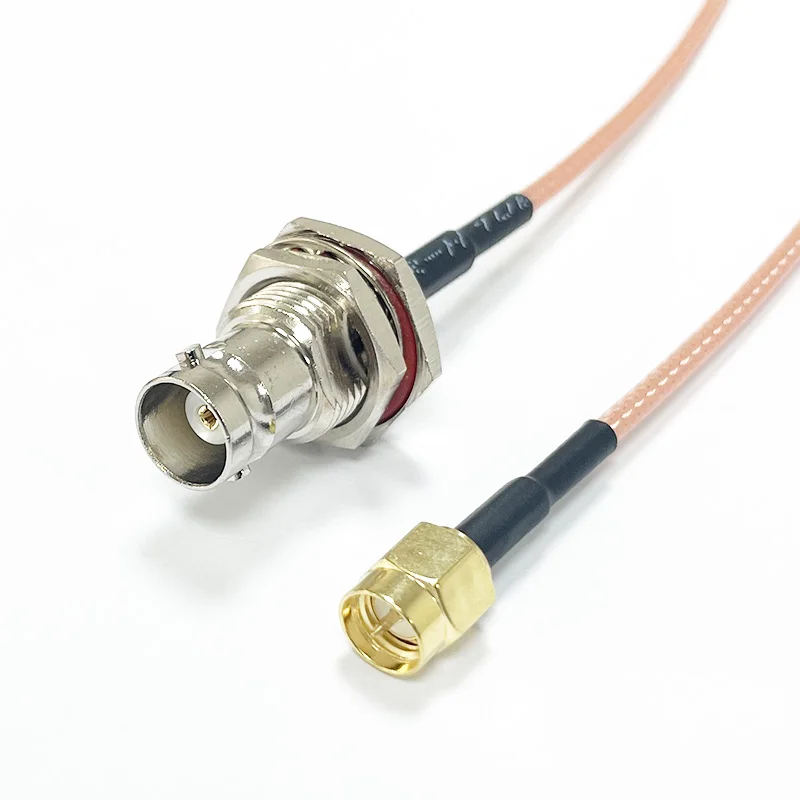 RF Coaxial Cable with BNC Female to SMA Male Connectors 15CM/6Inch Low Loss RG316 Antenna Extension Coax Cable for Radio Antenna