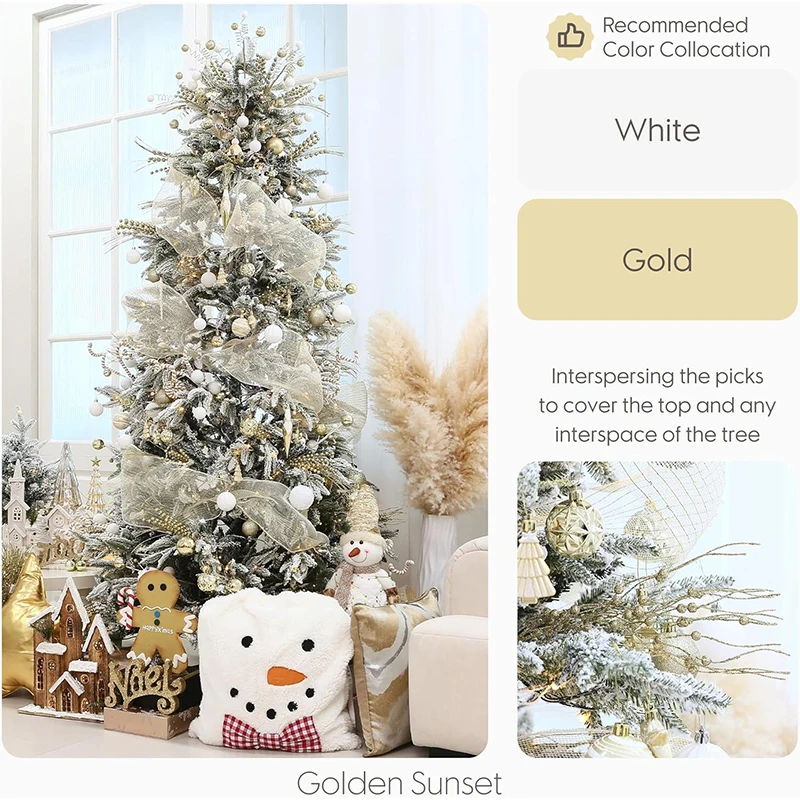 2/4 قطعة 42 سنتيمتر بريق التوت الجذعية الحلي الاصطناعي فروع لامعة لشجرة عيد الميلاد الديكور المنزل عيد الميلاد زخرفة 2025 نافيداد #4